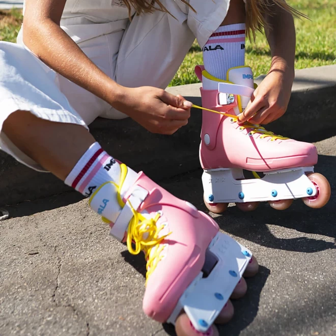 Impala Lightspeed Inline Skate - Pink & Yellow - Image 3